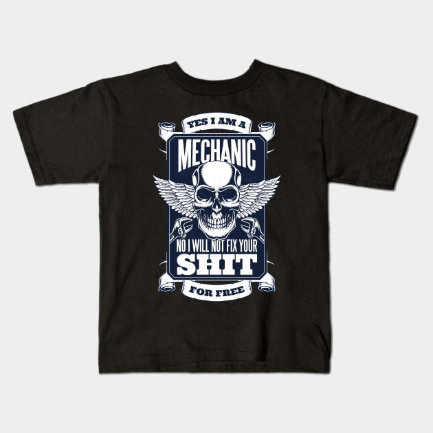 Mechanic Quote Kids T-Shirt by Imaginariux